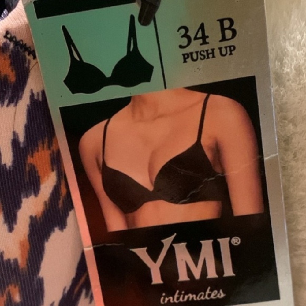 🦜 YMI Pink Animal Print Push-Up Bra NWT 34B - Picture 2 of 9